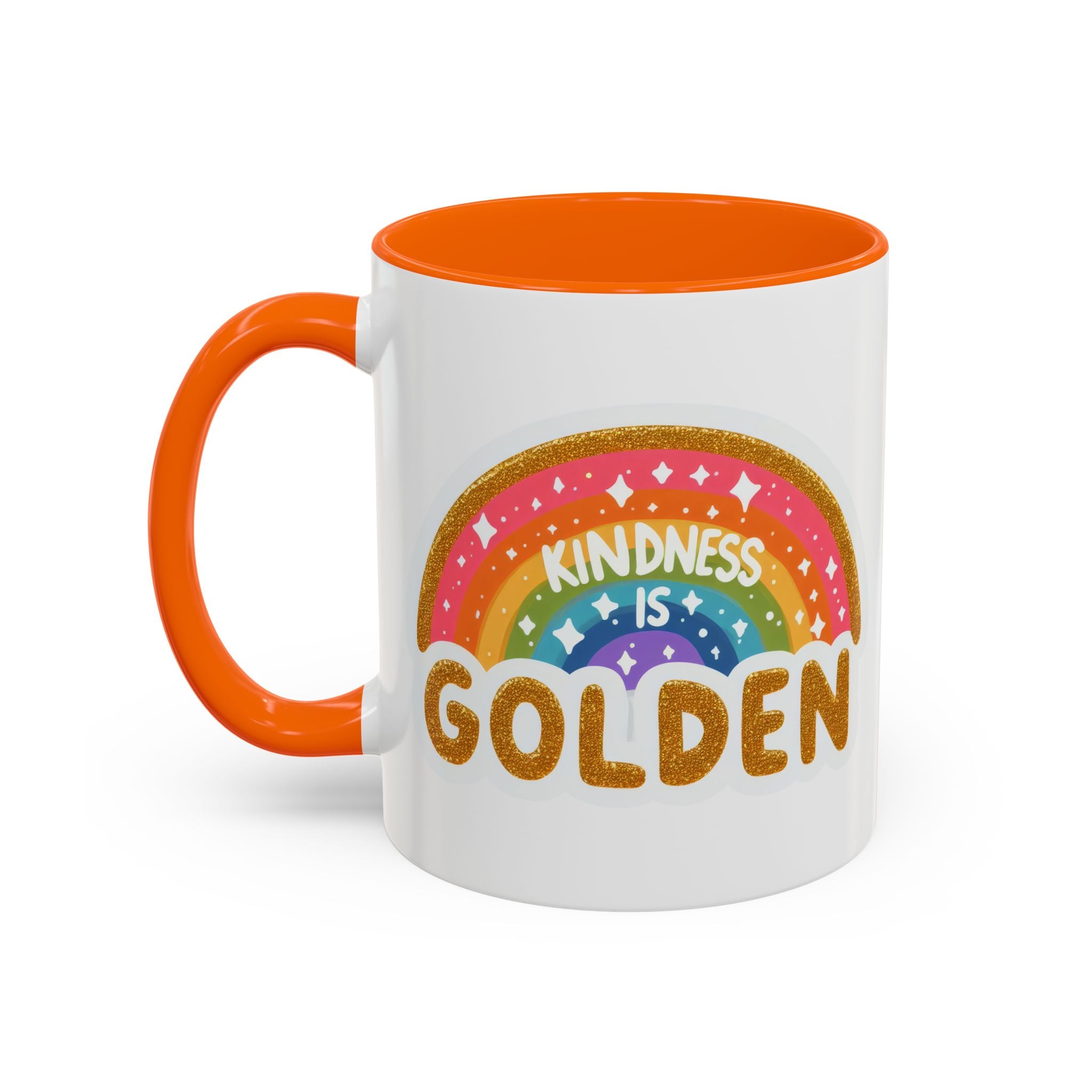 Kindness Is Golden Rainbow Accent Coffee Mug (11/15oz)