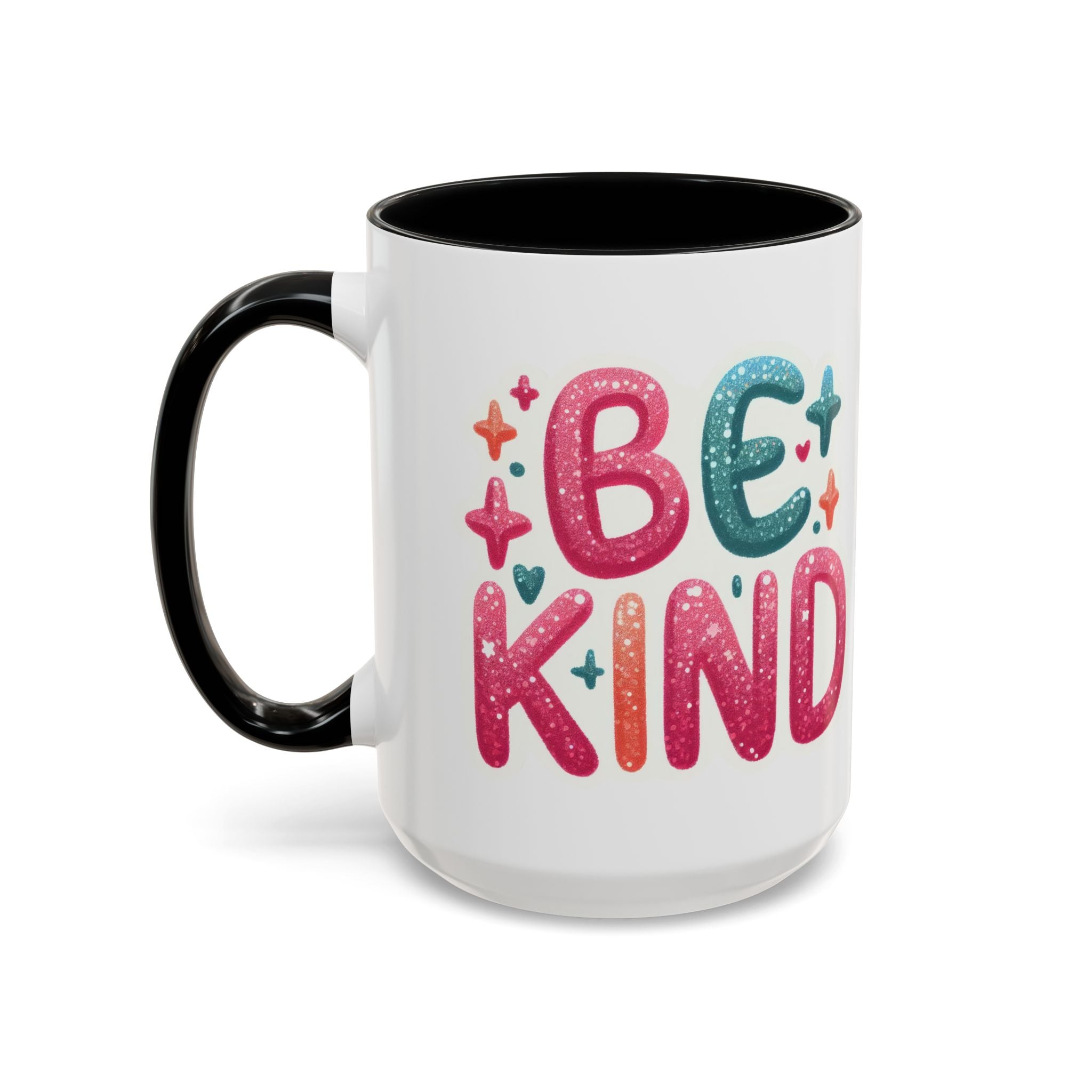 Be Kind Accent Coffee Mug – Colorful Positive Message 11/15oz