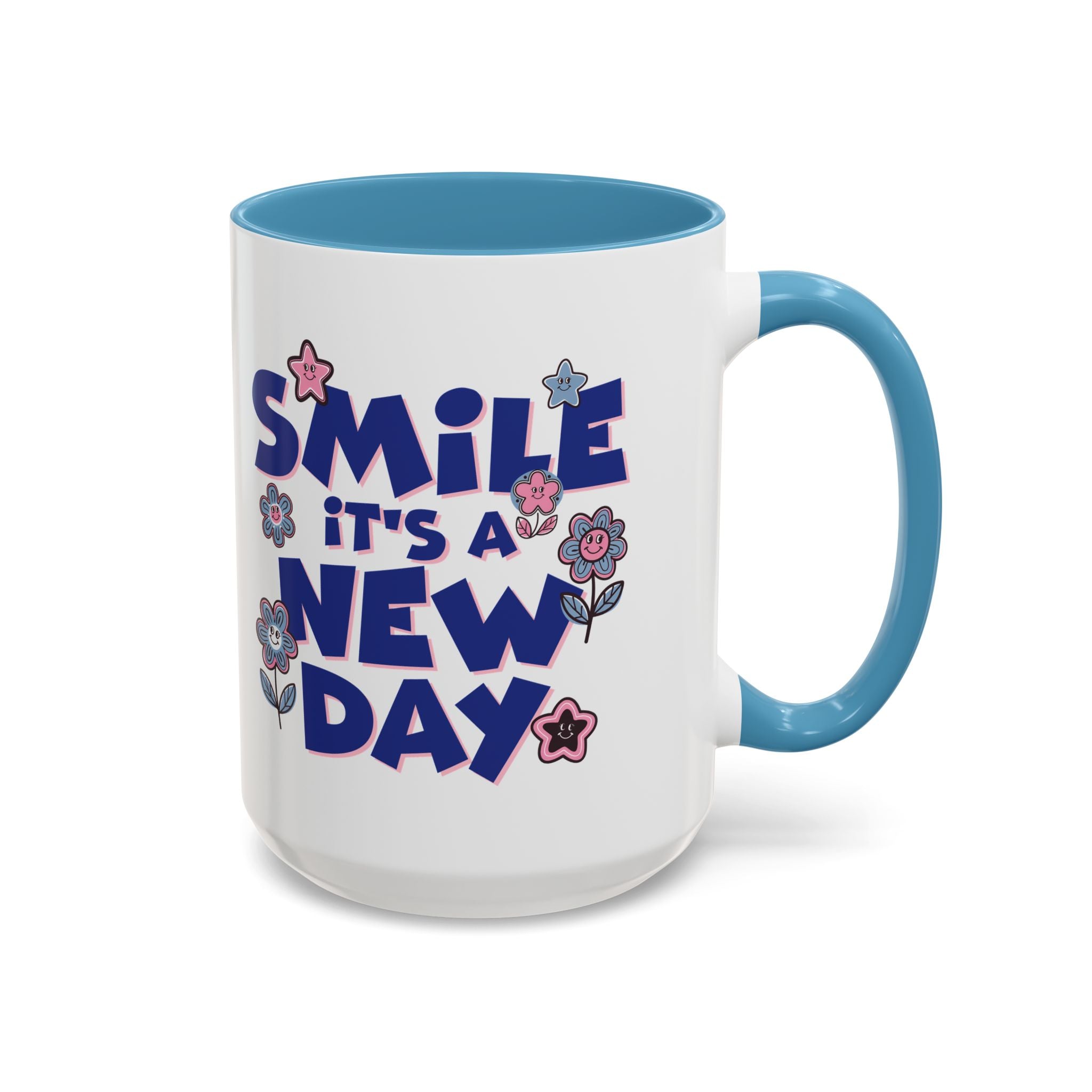 Inspirational Flower Design Coffee Mug - "Smile It's a New Day" - Perfect Gift for Coffee Lovers