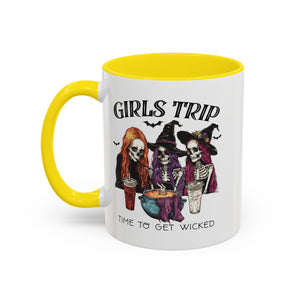 Wicked Girls Trip Coffee Mug, Halloween Gift, Spooky Vibes, Friends Gatherings, Witchy Decor, Fun Drinking Mug