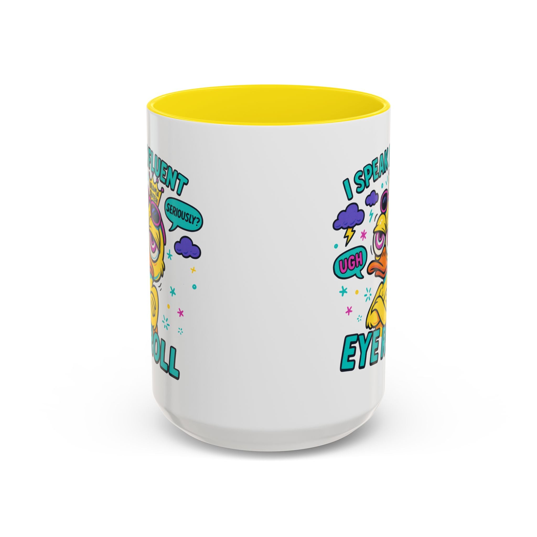 attitude Sassy Eye Roll Coffee Mug,  for Coffee Lovers, Gift for Friends, Quirky Tea Mug, Humor  Cute Kitchen Decor