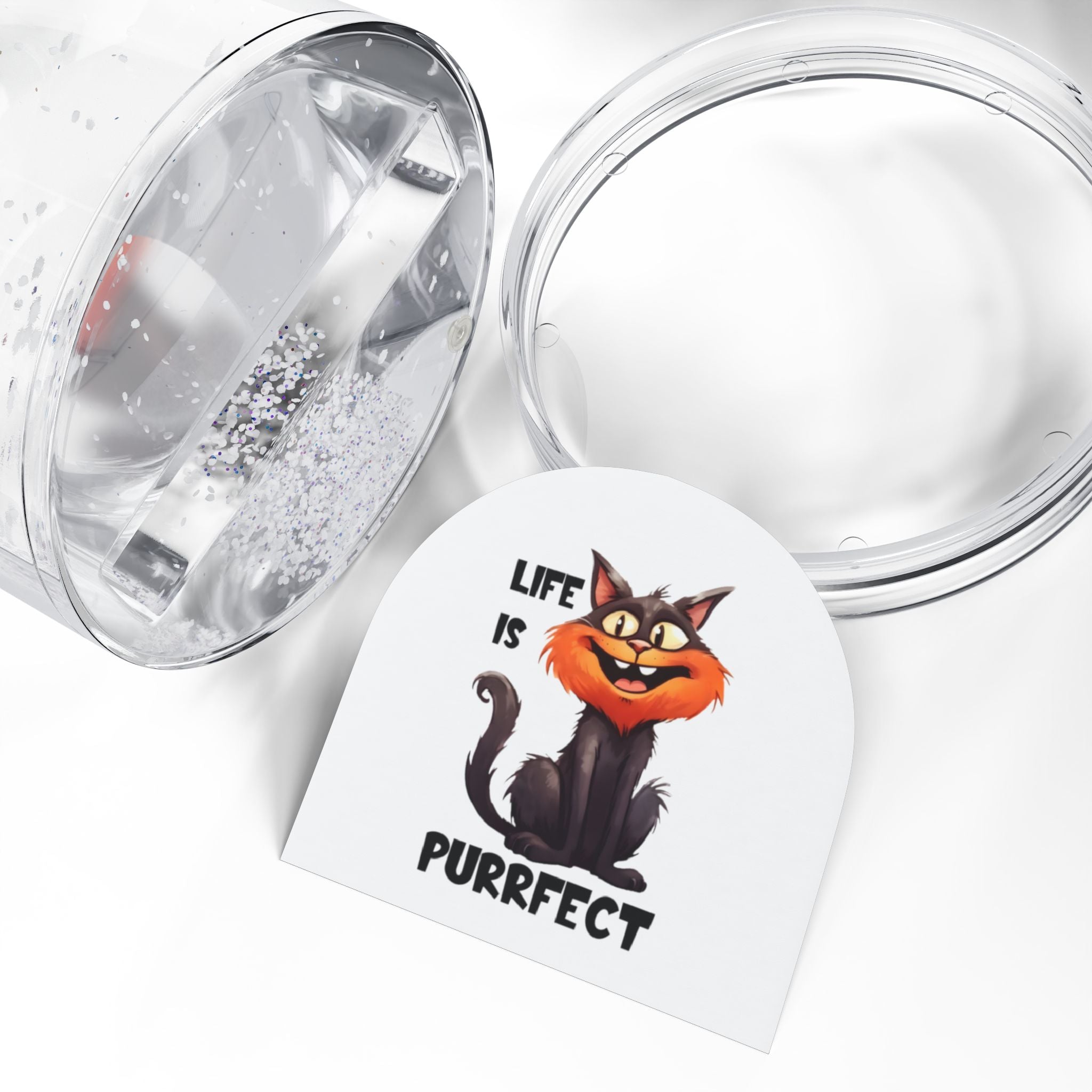 Purrfect Cat Snow Globe | Whimsical Decor for Cat Lovers | Cute Gift for Birthdays, Holidays, Home Decoration