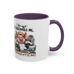 Whimsical Pig Coffee Mug, Funny Gift for Animal Lovers, Unique Office Mug, Cute Coffee Cup, Perfect for Birthdays, Holidays