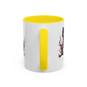 gothic vampire girl in tree horror art Accent Coffee Mug (11, 15oz) png16