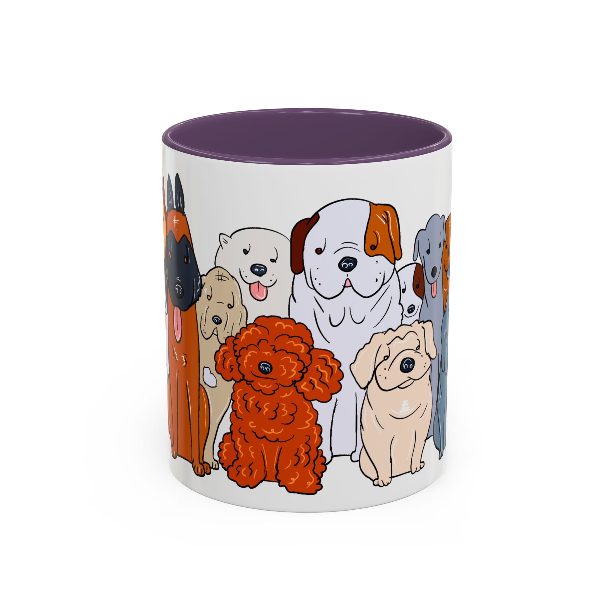 Cute Dog Breed Accent Coffee Mug, Pet Lover Gift, Canine Mug, Gifts for Dog Owners, Puppy Lover Mug