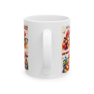Funny Rooster Mug, attitude sarcasm Coffee Cup for Animal Lovers, Gift for Birthdays, Holidays, & Coffee Enthusiasts