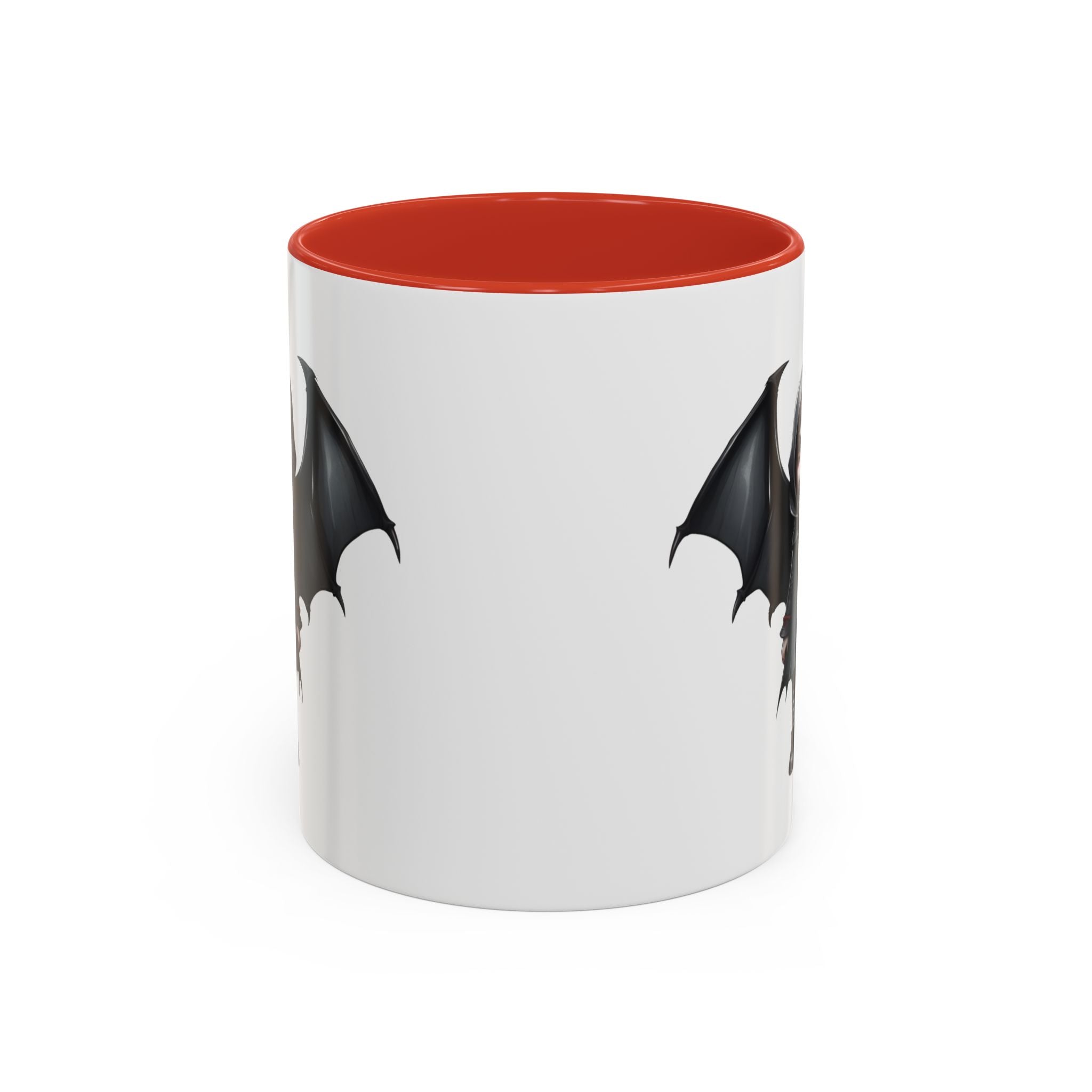 gothic vampire girl with wings horror art Accent Coffee Mug (11, 15oz) vamp14