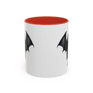 gothic vampire girl with wings horror art Accent Coffee Mug (11, 15oz) vamp14