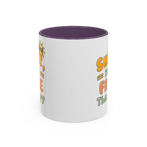 Smile It's Free Therapy Coffee Mug - Fun & Cheerful Accent Mugs for Brightening Your Day
