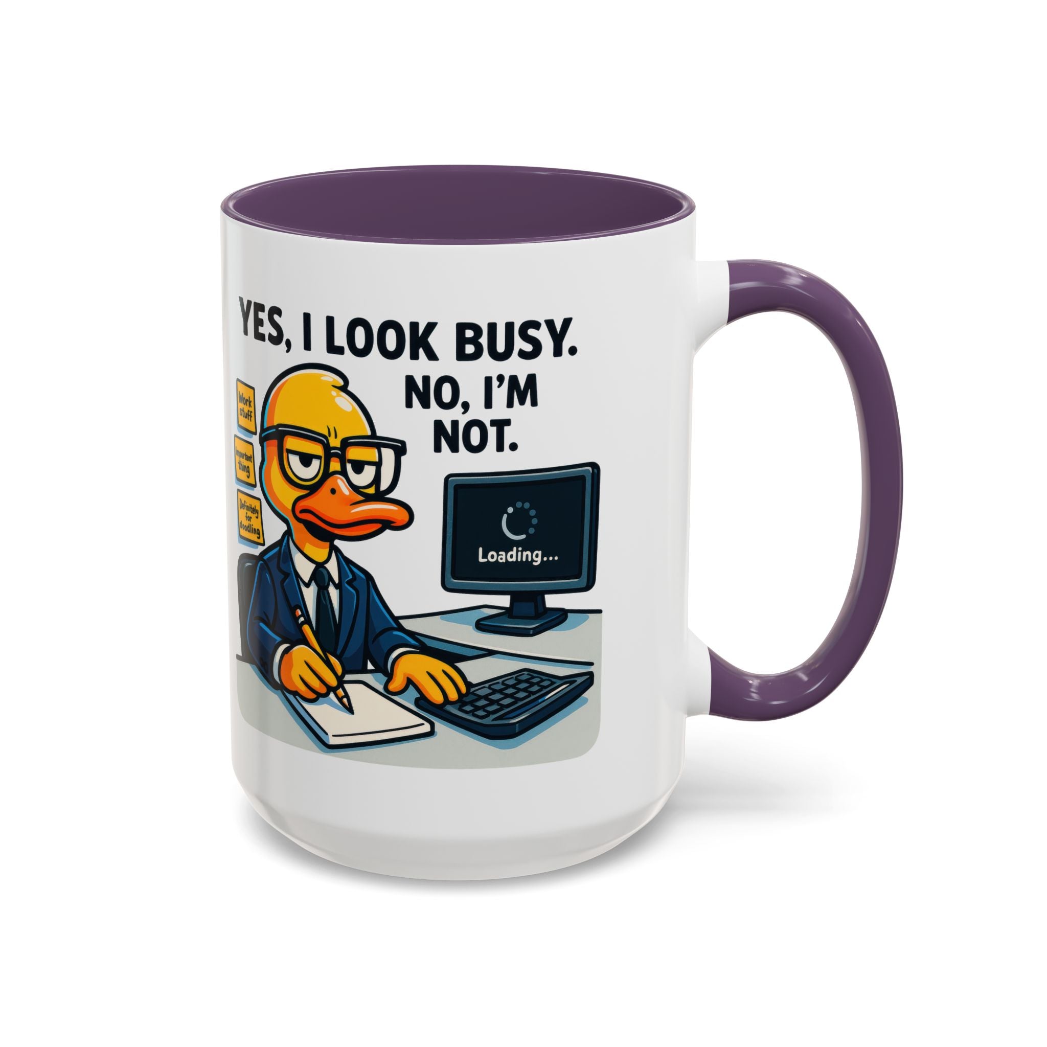 Funny Office Mug, Quirky Coffee Cup, Duck Humor Mug, Gift for Coworkers, Cute Desk Mug