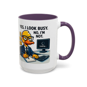 Funny Office Mug, Quirky Coffee Cup, Duck Humor Mug, Gift for Coworkers, Cute Desk Mug