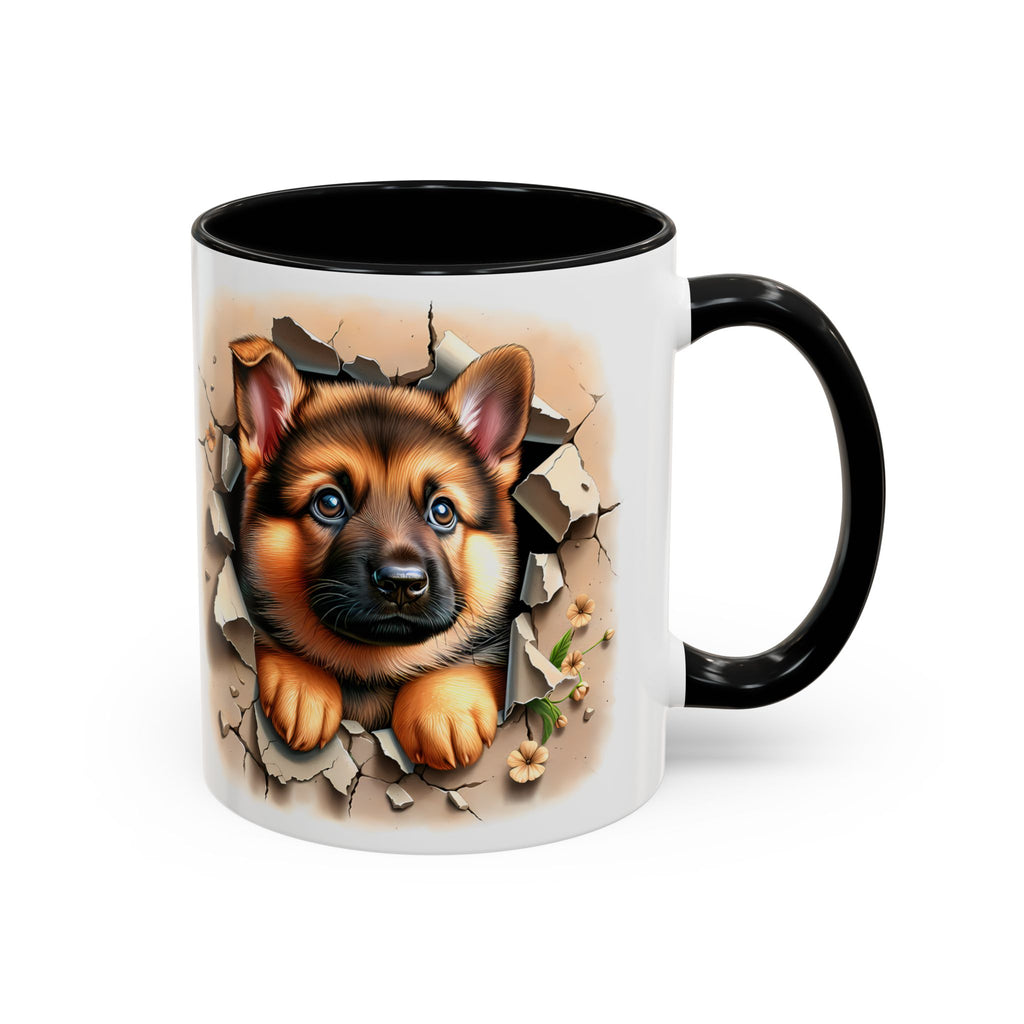 German Shepherd Accent Coffee Mug | Dog Lover Gift, Tasty Hot Beverage Cup, Pet Themed Kitchenware, Animal Adoption Cup, Unique Pet Gift