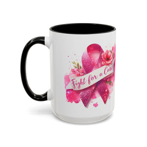 Inspirational Breast Cancer Awareness Coffee Mug - Fight for a Cure, Support Cancer Survivors, Gifts for Her, Pink Ribbon Design, [...]