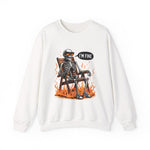Chill Vibes Skeleton Sweatshirt, Unisex Crewneck, Perfect for Halloween, Casual Wear, Gift for Friends, Cozy Lounge Wear
