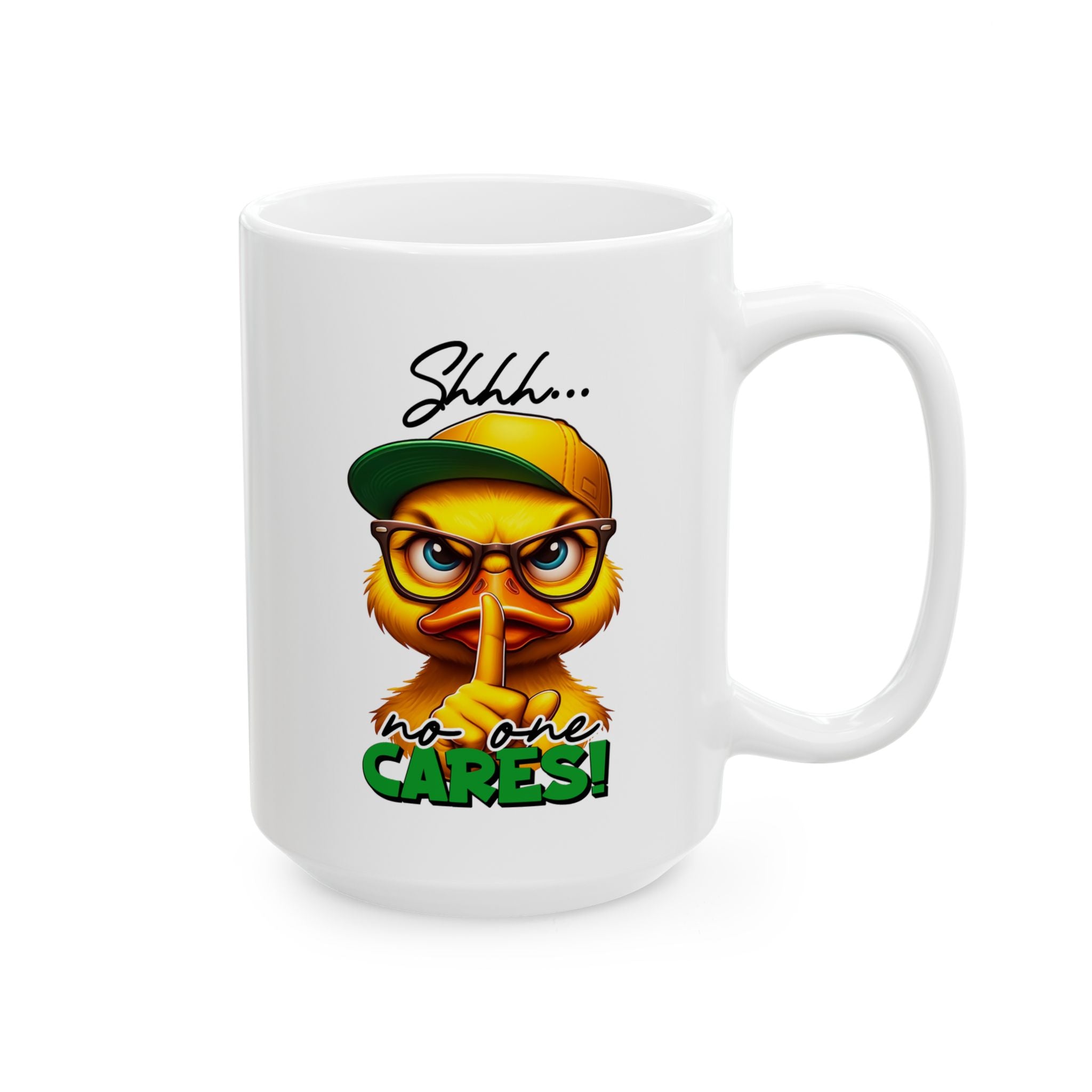 no one cares funny duck sarcasm  coffee Mug - Perfect Gift for Animal Lovers,  Tea Enthusiasts, Birthdays, or Special Occasions