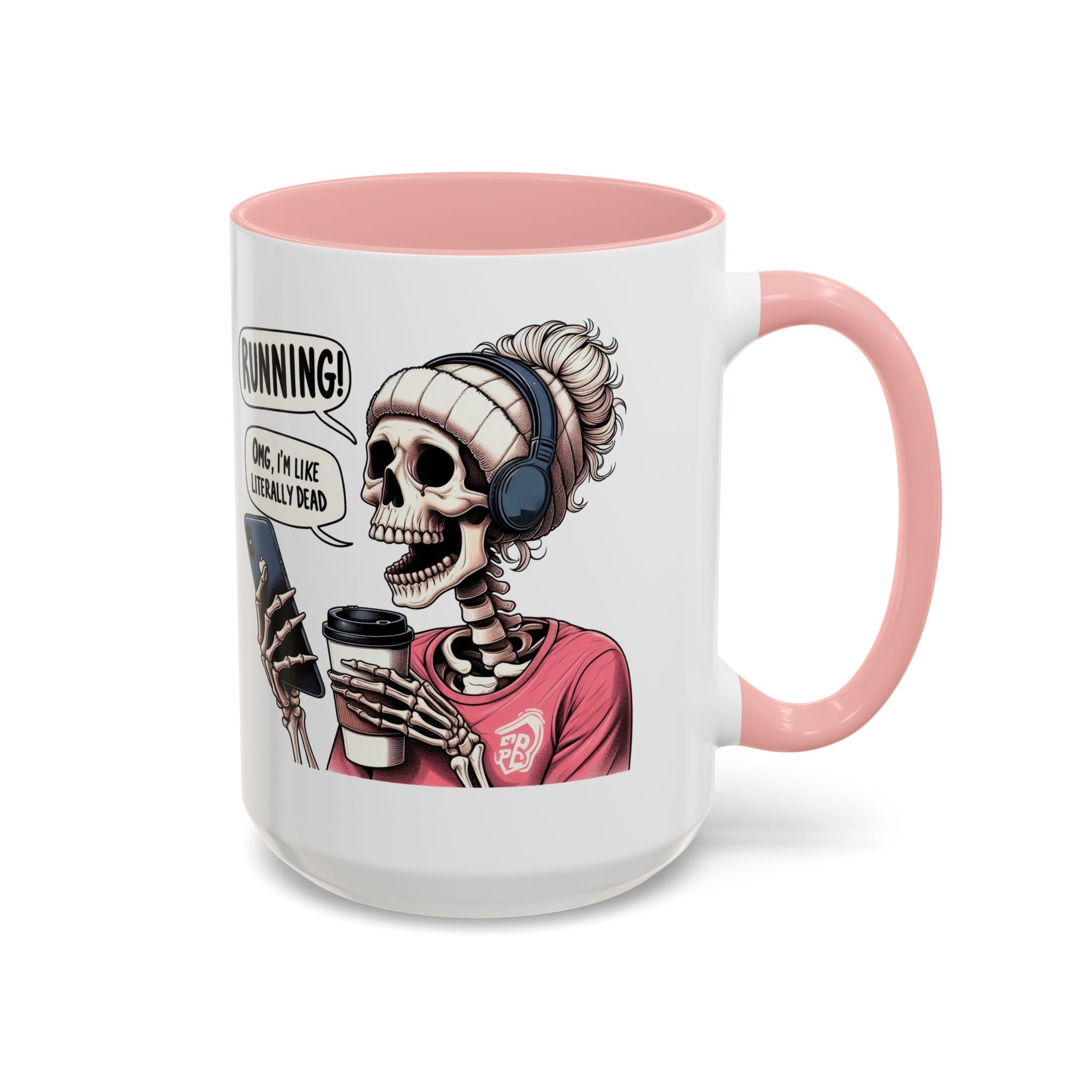 Running Skeleton Coffee Mug - Perfect for Fitness Lovers, Halloween Decor, Gift for Runners, Funny Tea Cup, Workout Enthusiast