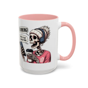 Running Skeleton Coffee Mug - Perfect for Fitness Lovers, Halloween Decor, Gift for Runners, Funny Tea Cup, Workout Enthusiast