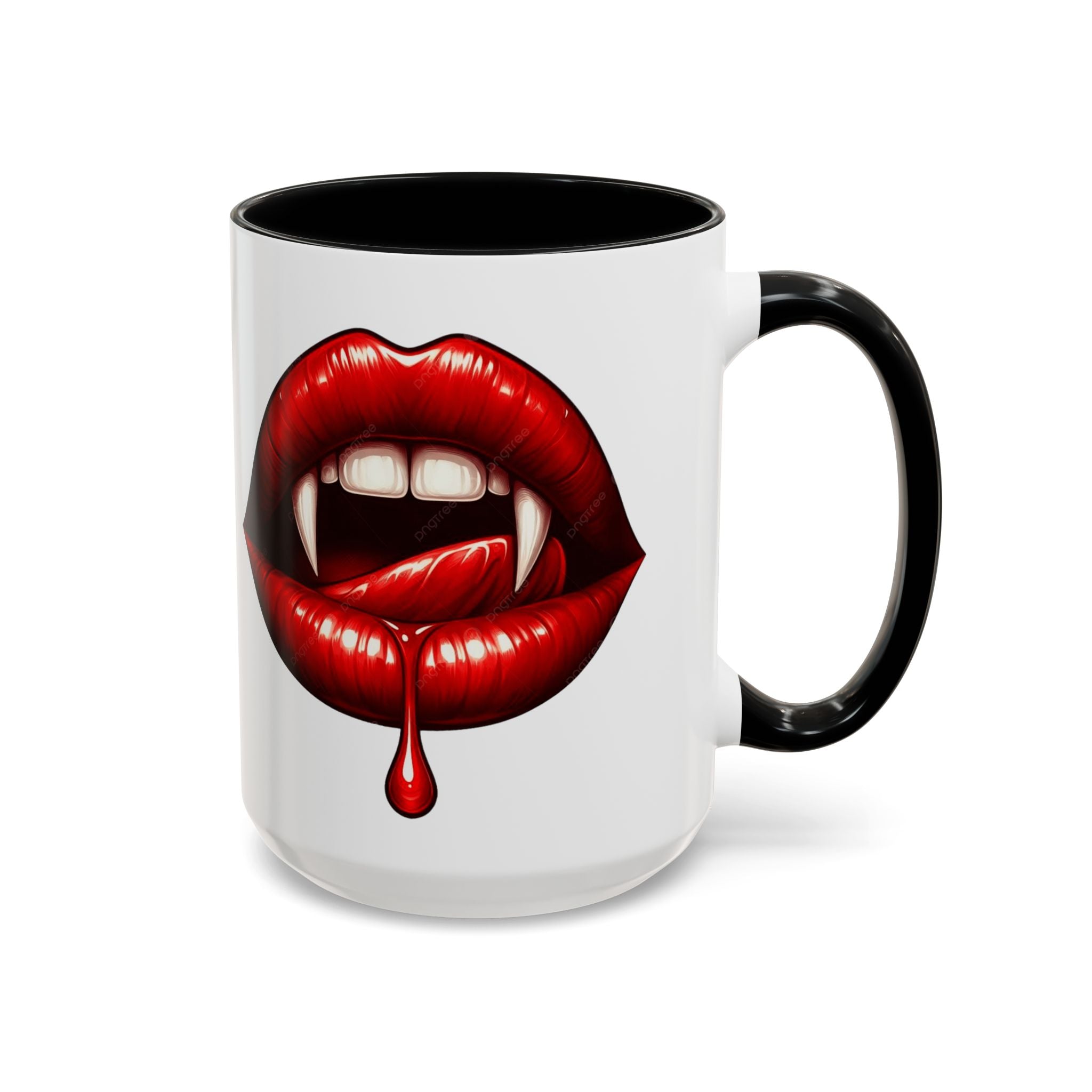 Vampire Kiss Coffee Mug - 11oz & 15oz gothic dripping blood horror art