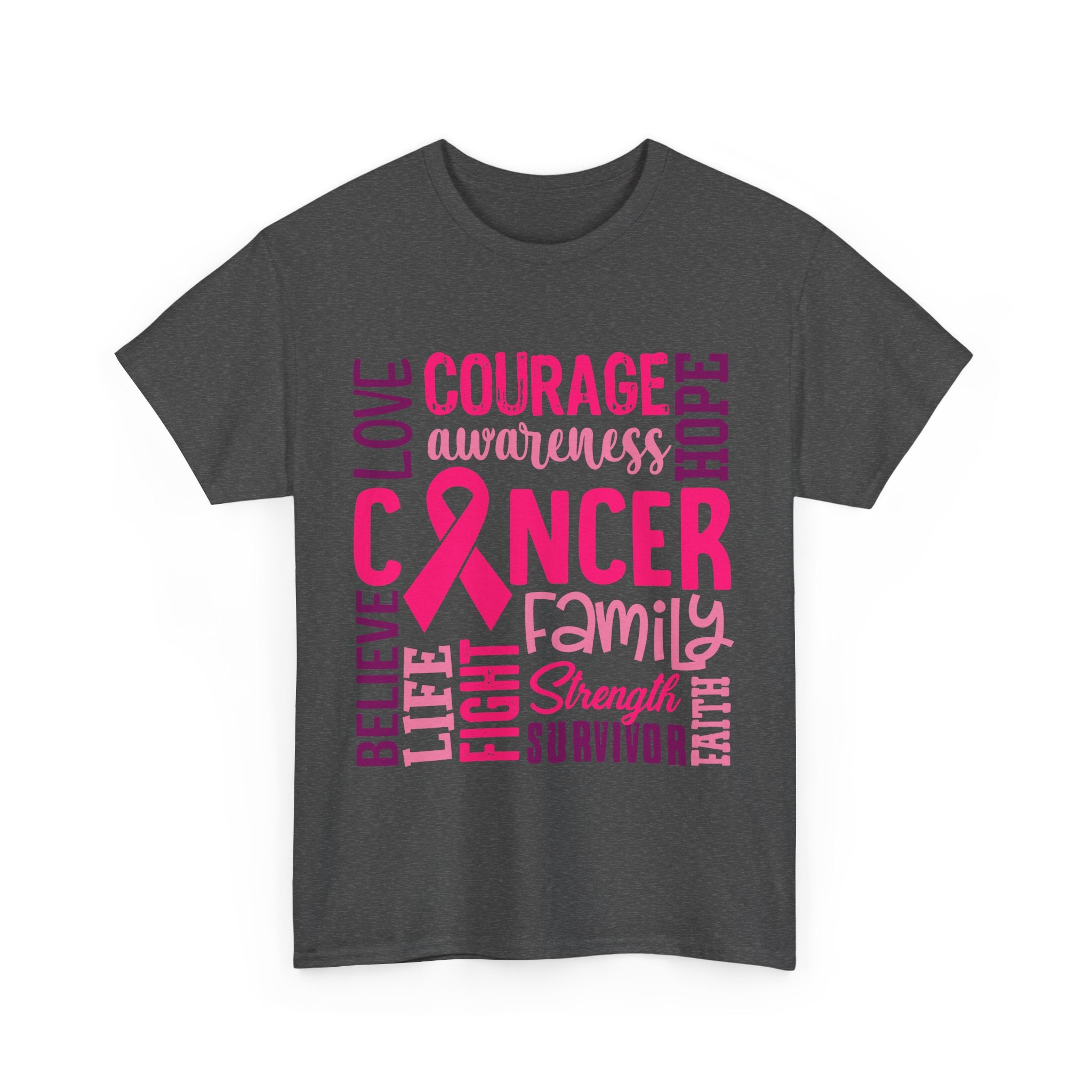 Cancer Awareness Unisex Tee, Support Cancer Fighters, Fight Against Cancer, Gift for Survivors, Hope & Love T-Shirt