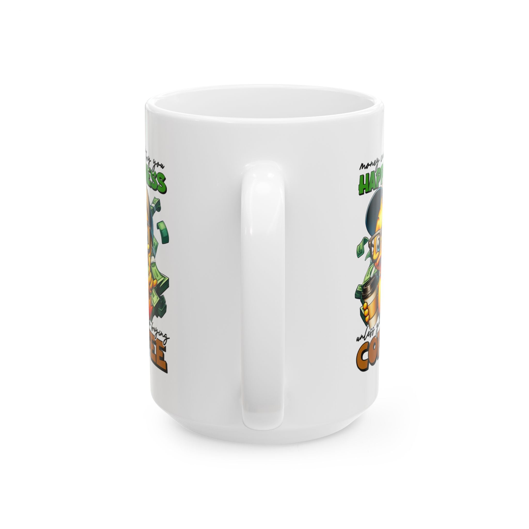 Funny duck money coffee Mug - Perfect for Coffee Lovers, Gift for Friends, Office Humor, Unique Kitchenware, Birthday or Holiday Present