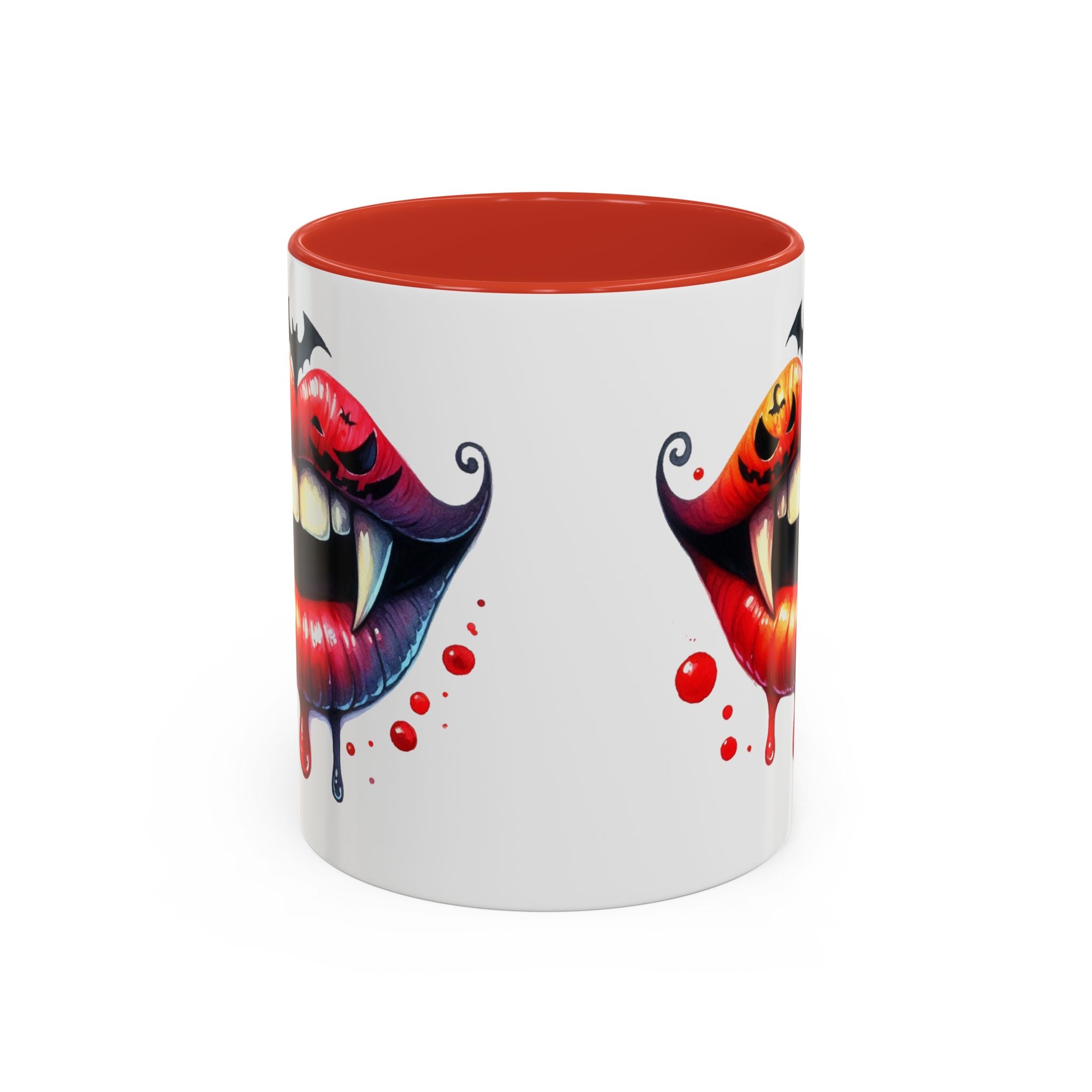 Halloween Vampire Coffee Mug, Spooky Drinkware, Goth Kitchen Decor, Pumpkin Mug, Horror Lover Gift