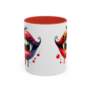 Halloween Vampire Coffee Mug, Spooky Drinkware, Goth Kitchen Decor, Pumpkin Mug, Horror Lover Gift