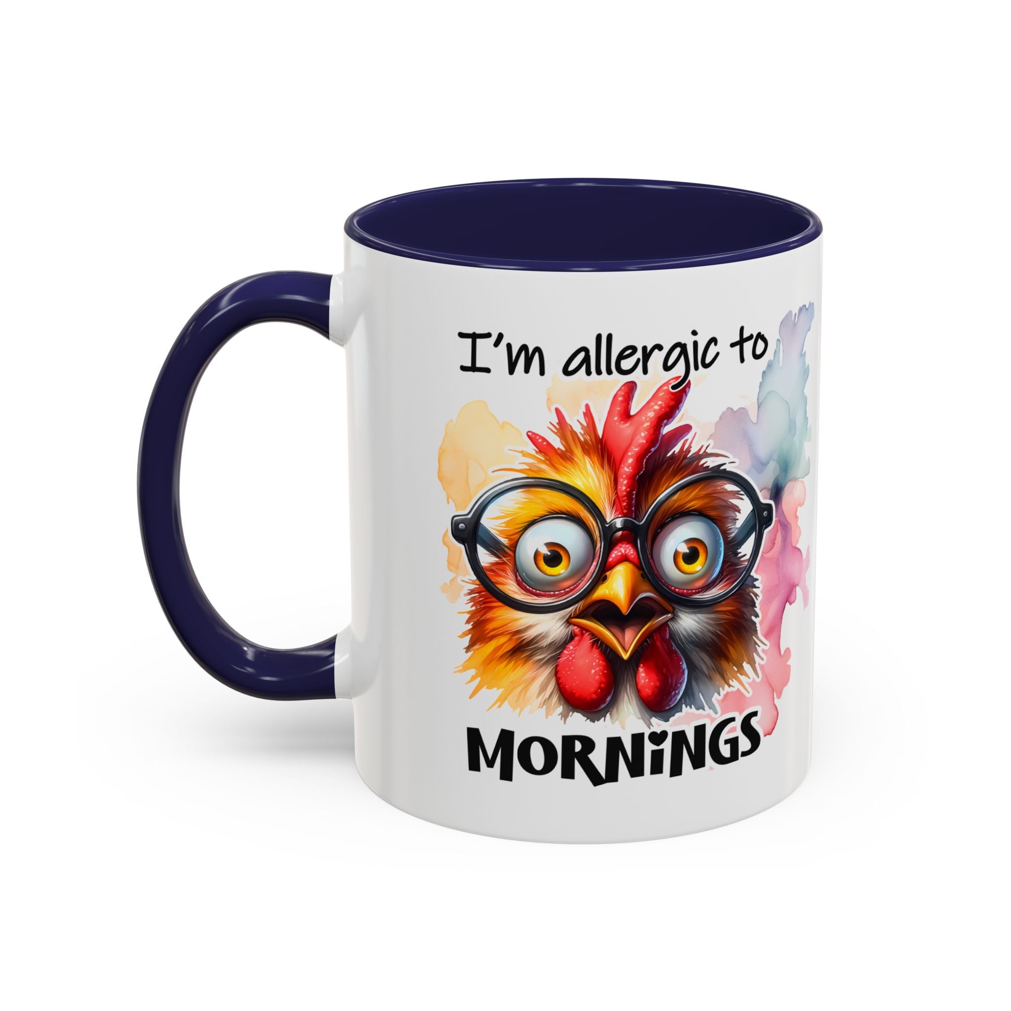 Funny Morning Coffee Mug, Gift for Coffee Lovers, Humorous Mug, Office Mug, Unique Cup for Mornings, Chicken Design