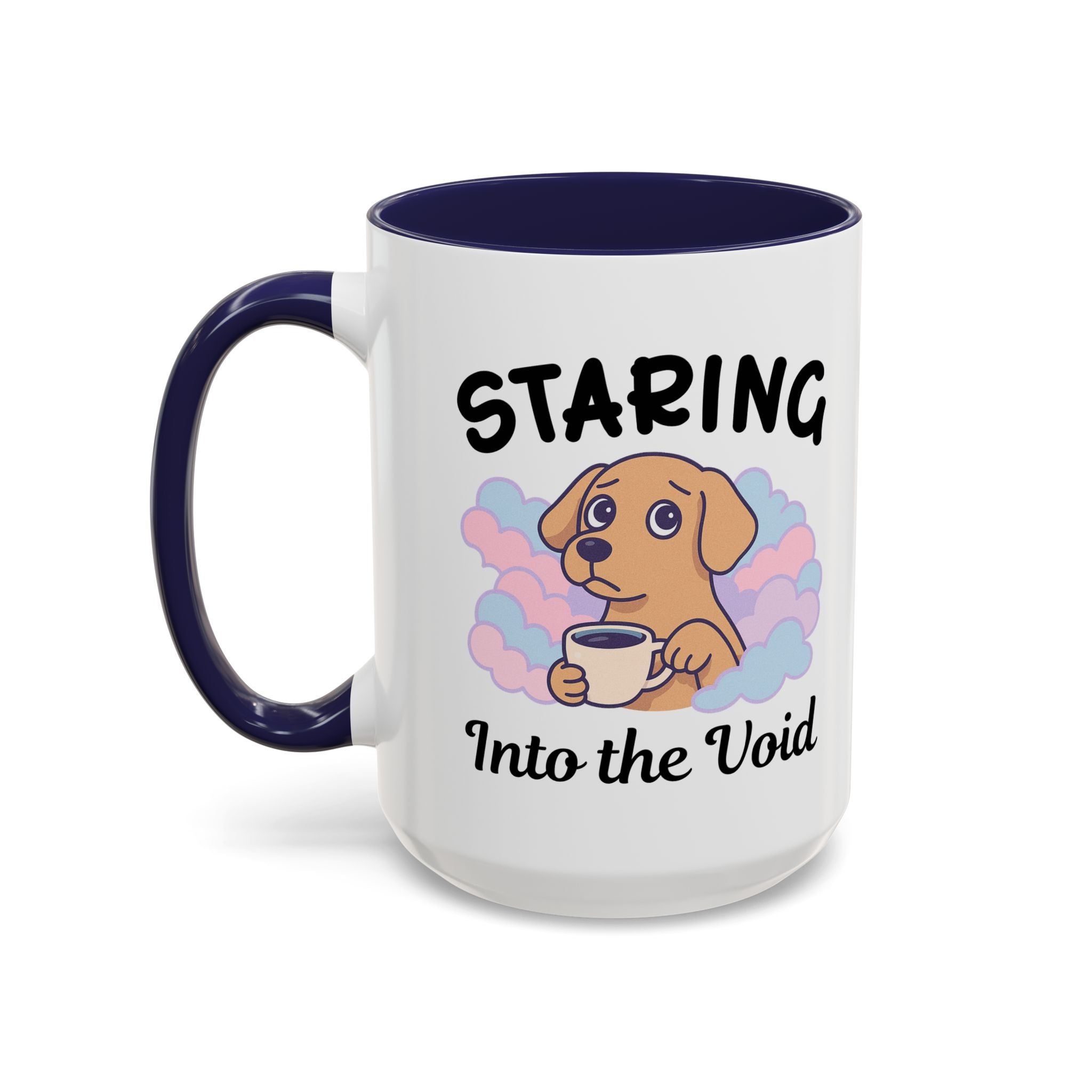 Cute Dog Coffee Mug for Animal Lovers, Staring Into the Void, Fun Gift for Pet Owners, Coffee Lovers, Cute Kitchen Decor