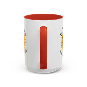 Sunflower Smile Accent Coffee Mug - Cheerful Gift for Friends, Inspirational Mug, 11oz/15oz, Daily Motivation, Brighten Someone's Day