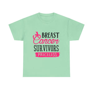 Breast Cancer Survivor Tee, Inspirational Shirt, Unisex Heavy Cotton Tee, Support Breast Cancer Awareness, Gift for Survivors