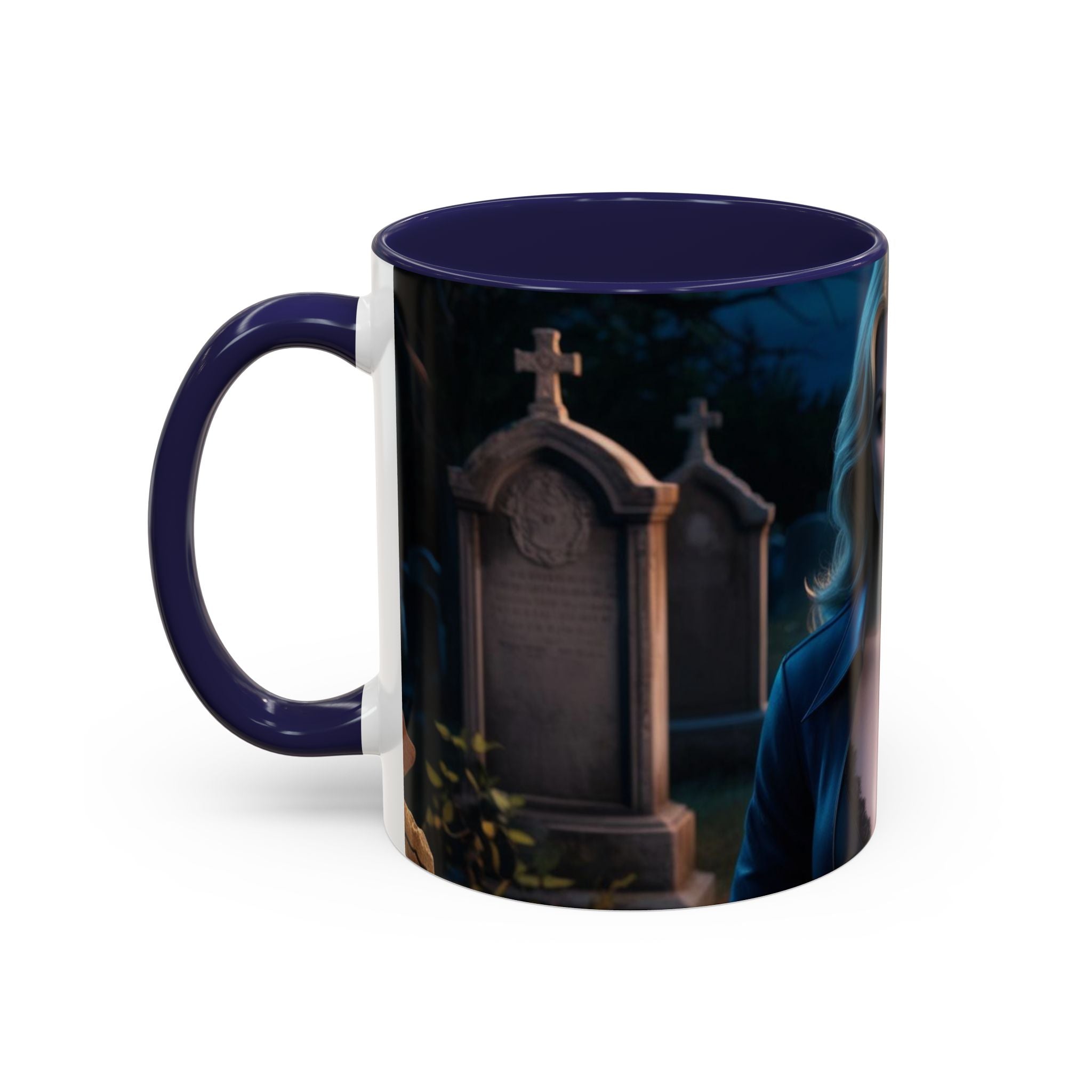 Vampire Beauty Coffee Mug – Gothic Graveyard Accent Mug fantasy horror