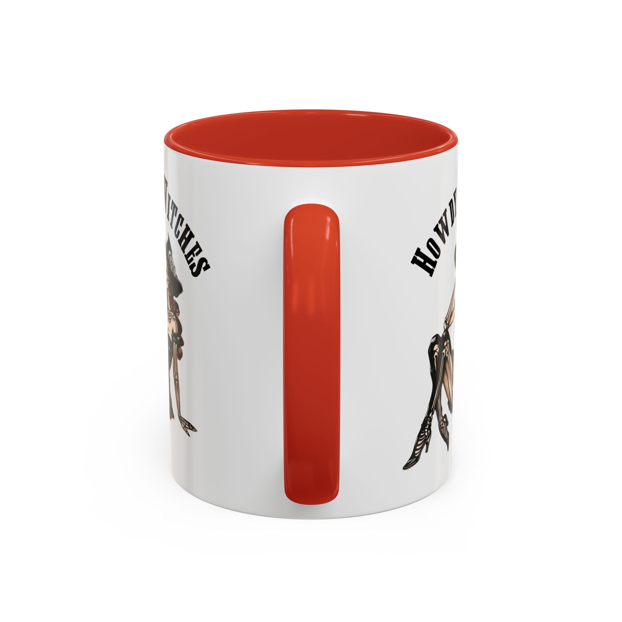 Howdy Witches Coffee Mug - Spooky Halloween Mug, Gift for Witches, Witchy Decor, Gothic Coffee Cup, Skeleton Design
