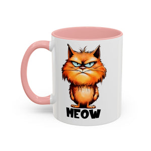 Funny grumpy  Cat Accent Coffee Mug - Perfect Gift for Cat Lovers, Meow Mug, Pet Owner Present, Caffeine Fix, Novelty Drinkware