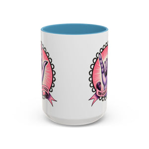 Rock 'n' Roll Accent Coffee Mug - Perfect for Music Lovers, Gift for Her, Unique Office Mug, Fun Coffee Cup, Empowering Gift Idea
