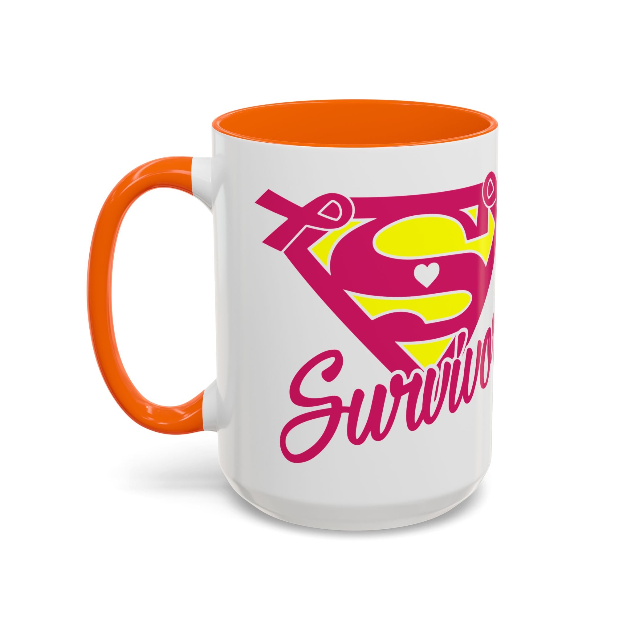 Survivor Mug 11oz & 15oz | Cancer Awareness, Motivational Gift, Empowerment, Superhero Theme, Unique Coffee Cup