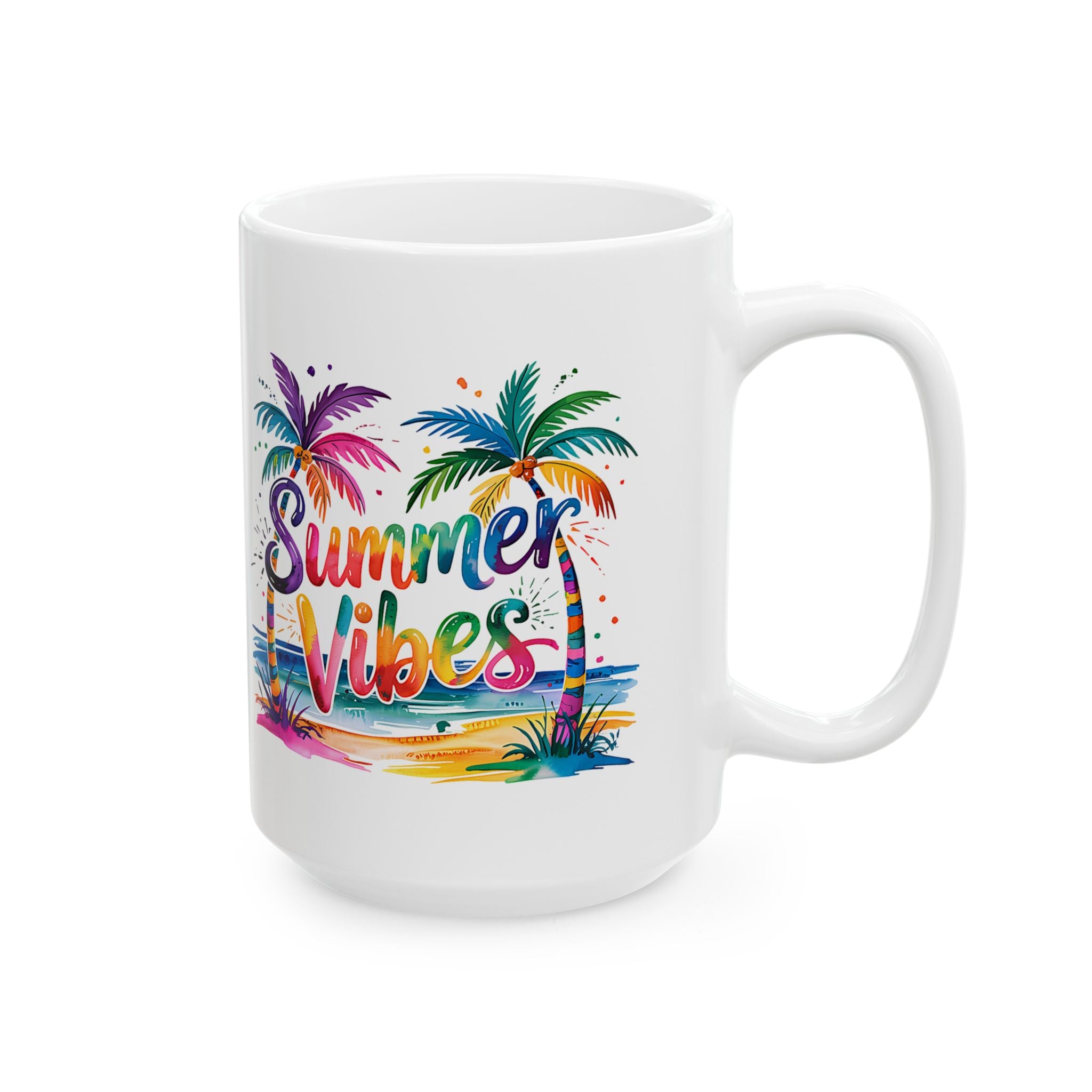 coffee Mug - Summer Vacation Vibes Ceramic Mug (11oz, 15oz)