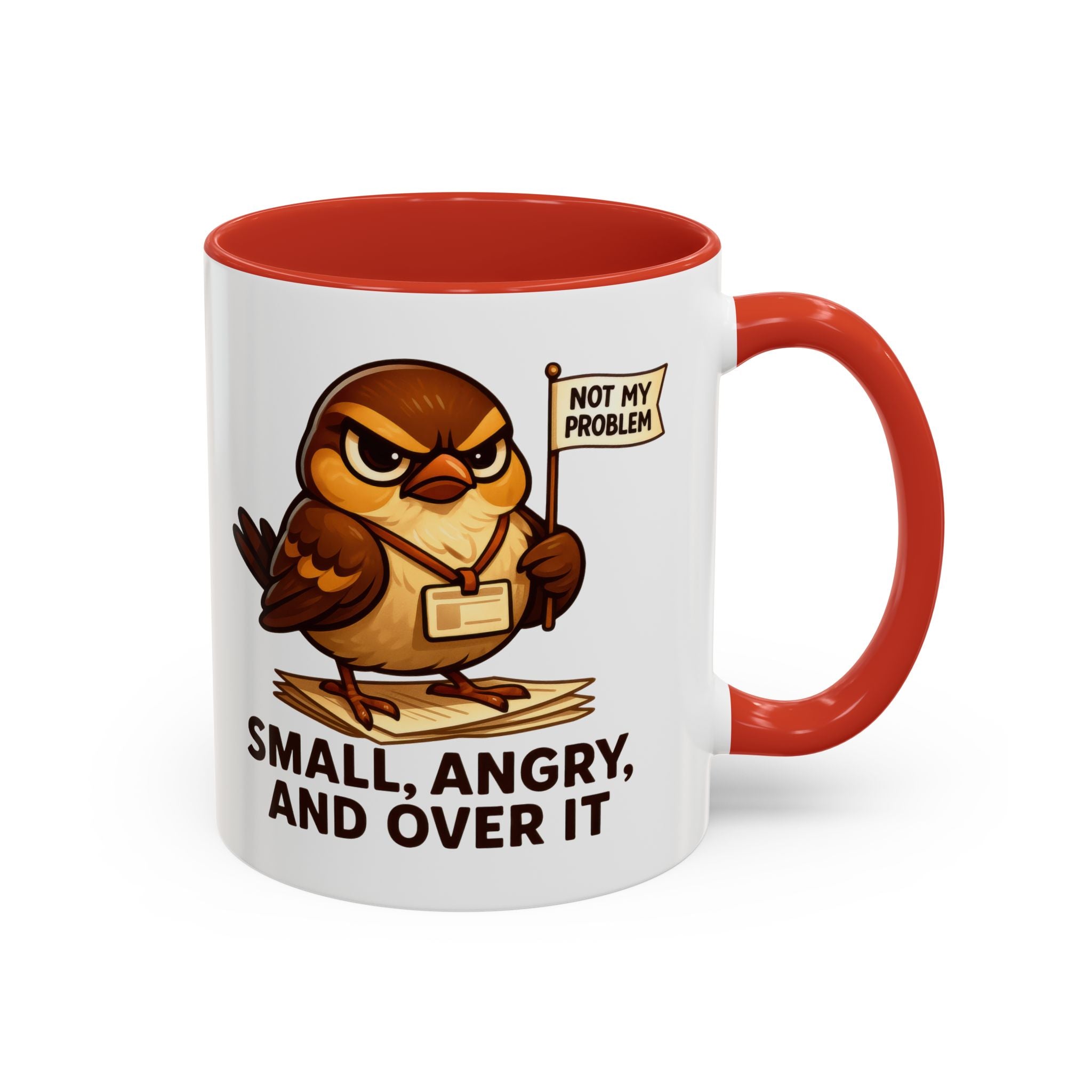Funny Owl Coffee Mug, not my problem  Small Angry Owl Cup, Coffee Lover Present, Quirky Office