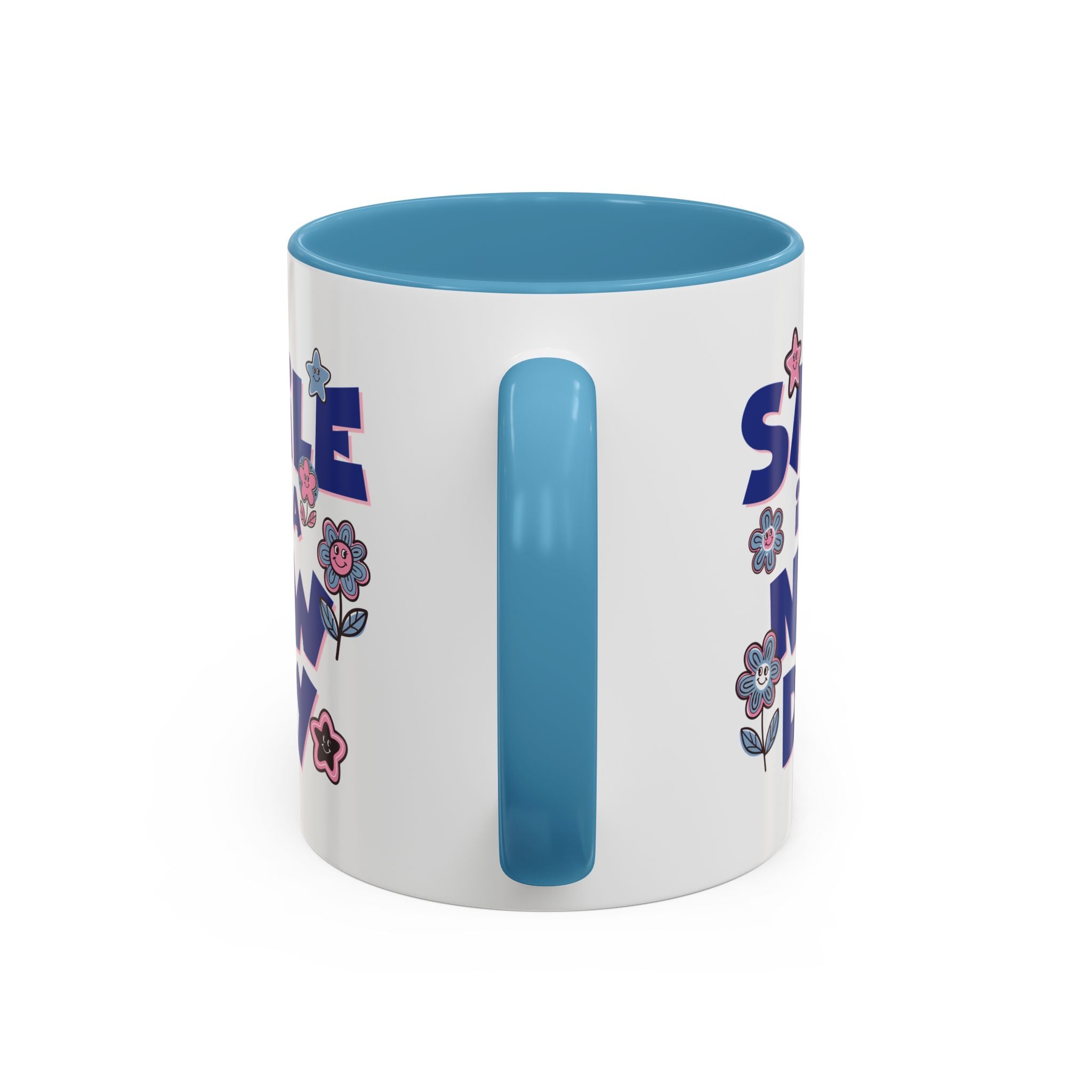 Inspirational Flower Design Coffee Mug - "Smile It's a New Day" - Perfect Gift for Coffee Lovers