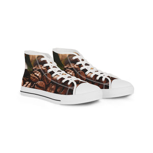 coffee bean lovers  Men's High Top Sneakers