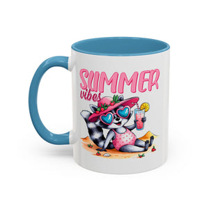 Summer Vibes Accent Coffee Mug - Fun & Colorful Design for Relaxing Moments