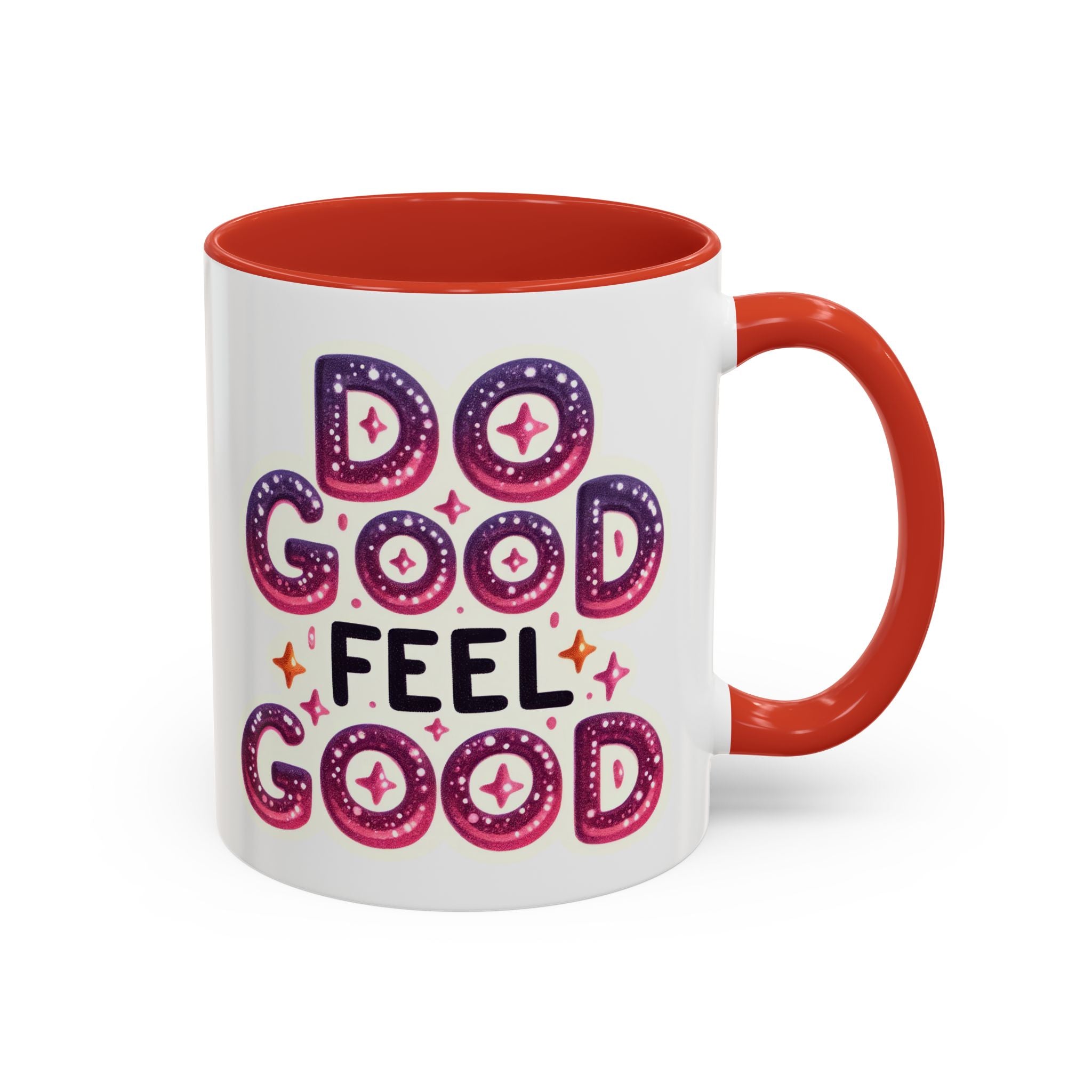 Do Good Feel Good Accent Coffee Mug — Positive Message 11/15oz