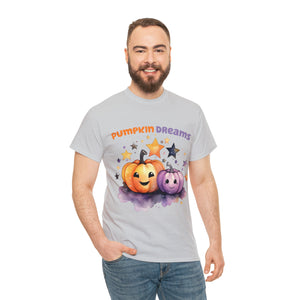 Halloween t shirt pumpkin dreams pastel colors gift for whole family fall fun stocking stuffer Unisex Heavy Cotton Tee