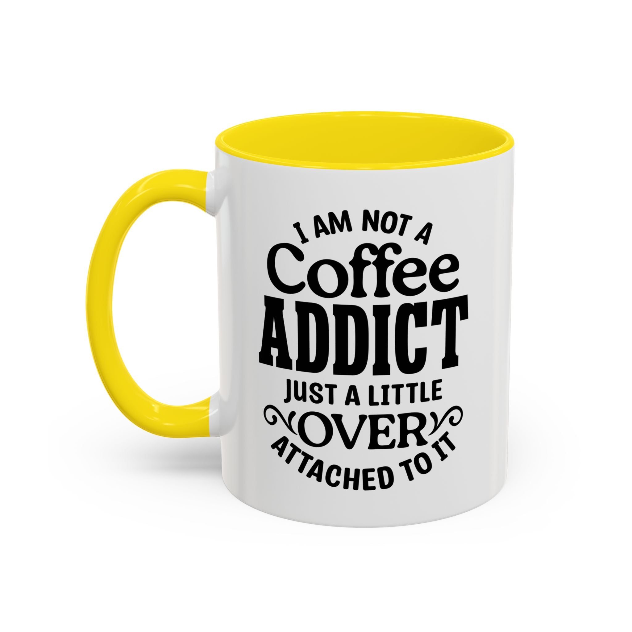 Coffee Addict Mug, Funny Coffee Lover Gift, Black Accent Mug, Warm Beverage Cup, Office Humor Drinkware