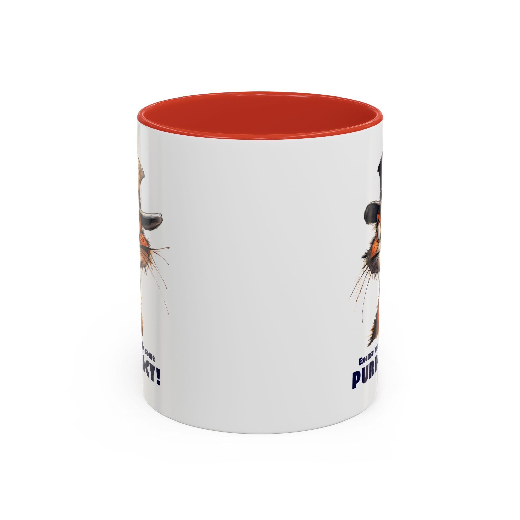 Funny Cat Coffee Mug - Purr-ivacy & Puppy Humor, Gifts for Cat Lovers, Home Office Accessories, Birthday, Pet Owner Mug