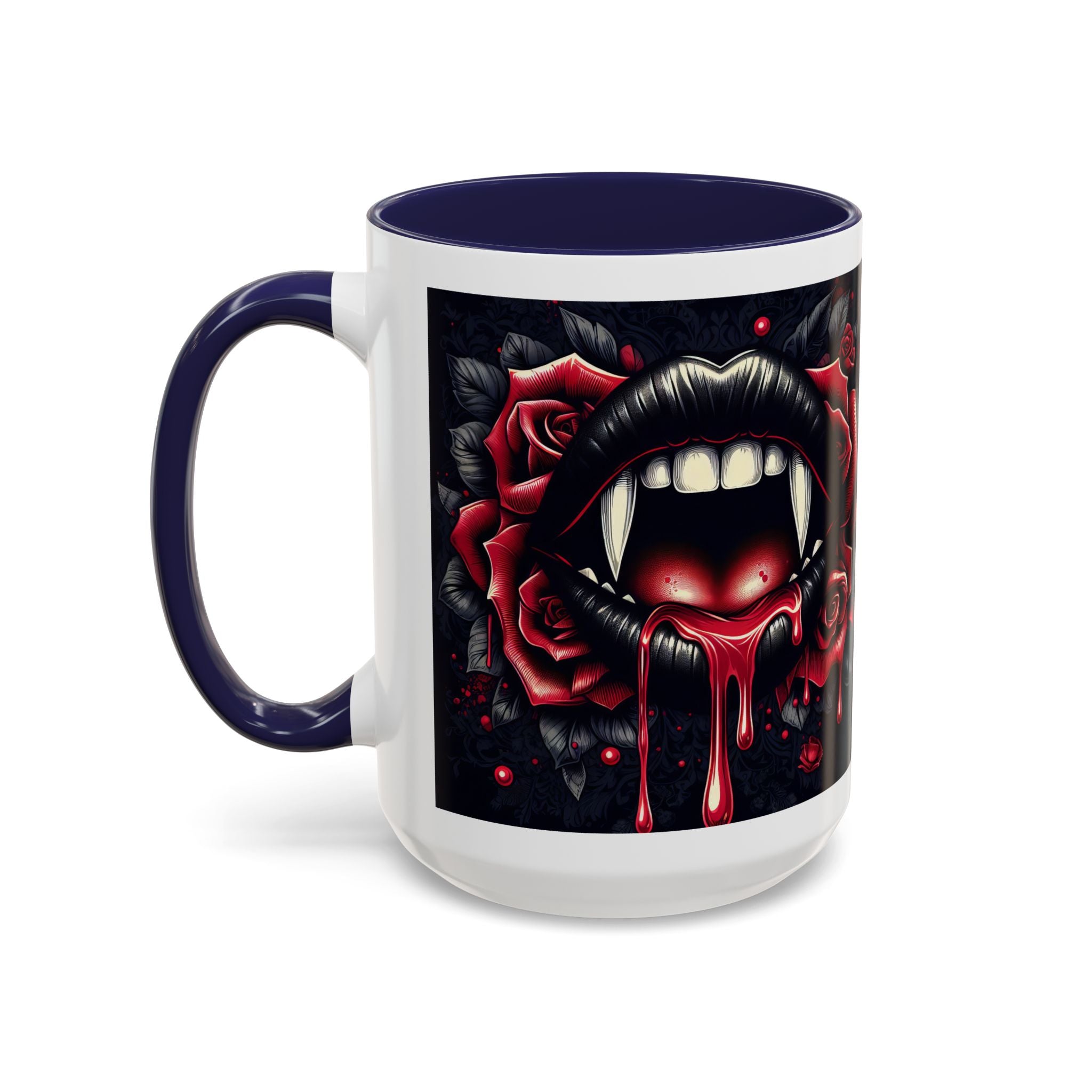 Gothic Vampire Rose Coffee Mug | Perfect for Halloween, Unique Gift, Dark Aesthetic, Gothic Decor, Horror Collectible