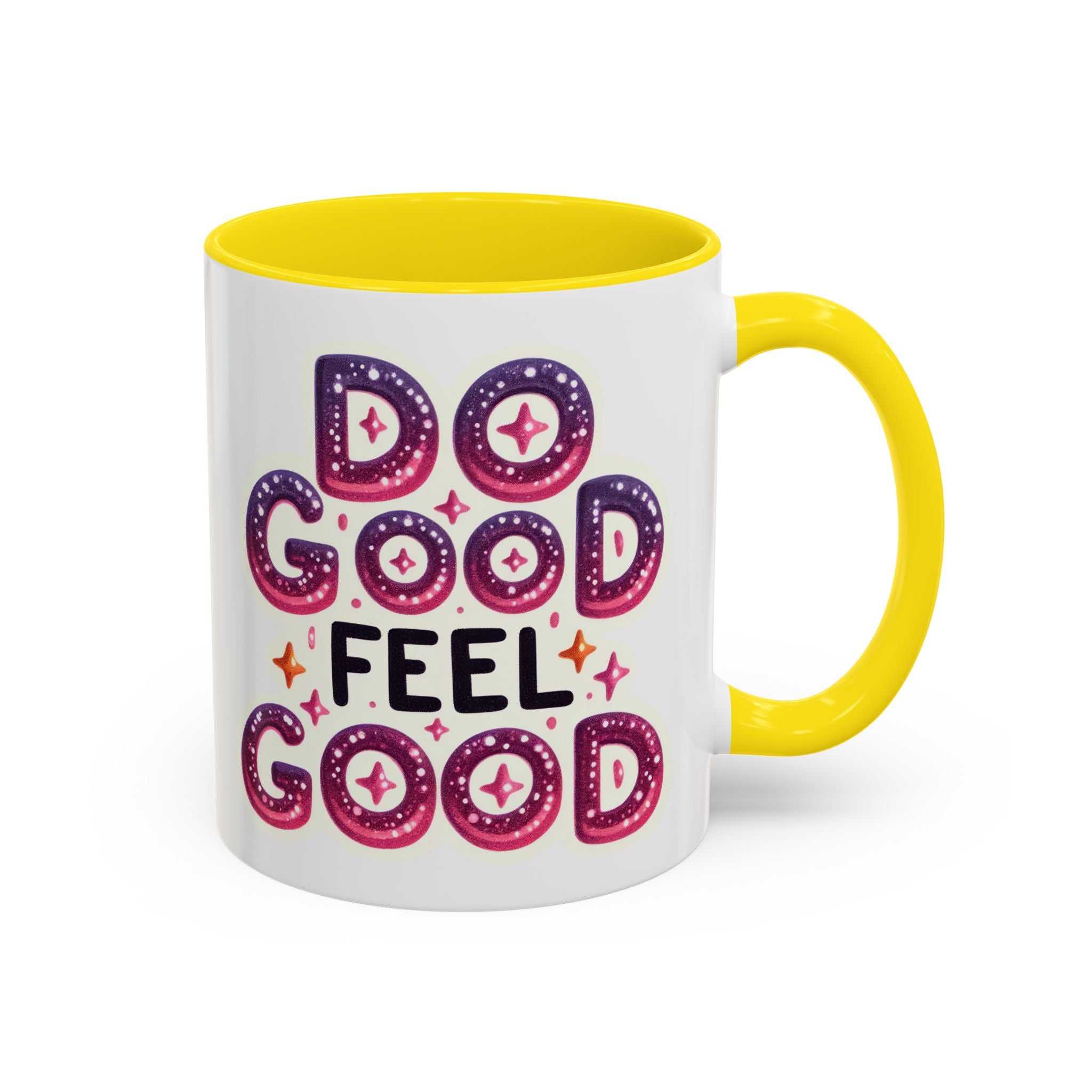 Do Good Feel Good Accent Coffee Mug — Positive Message 11/15oz