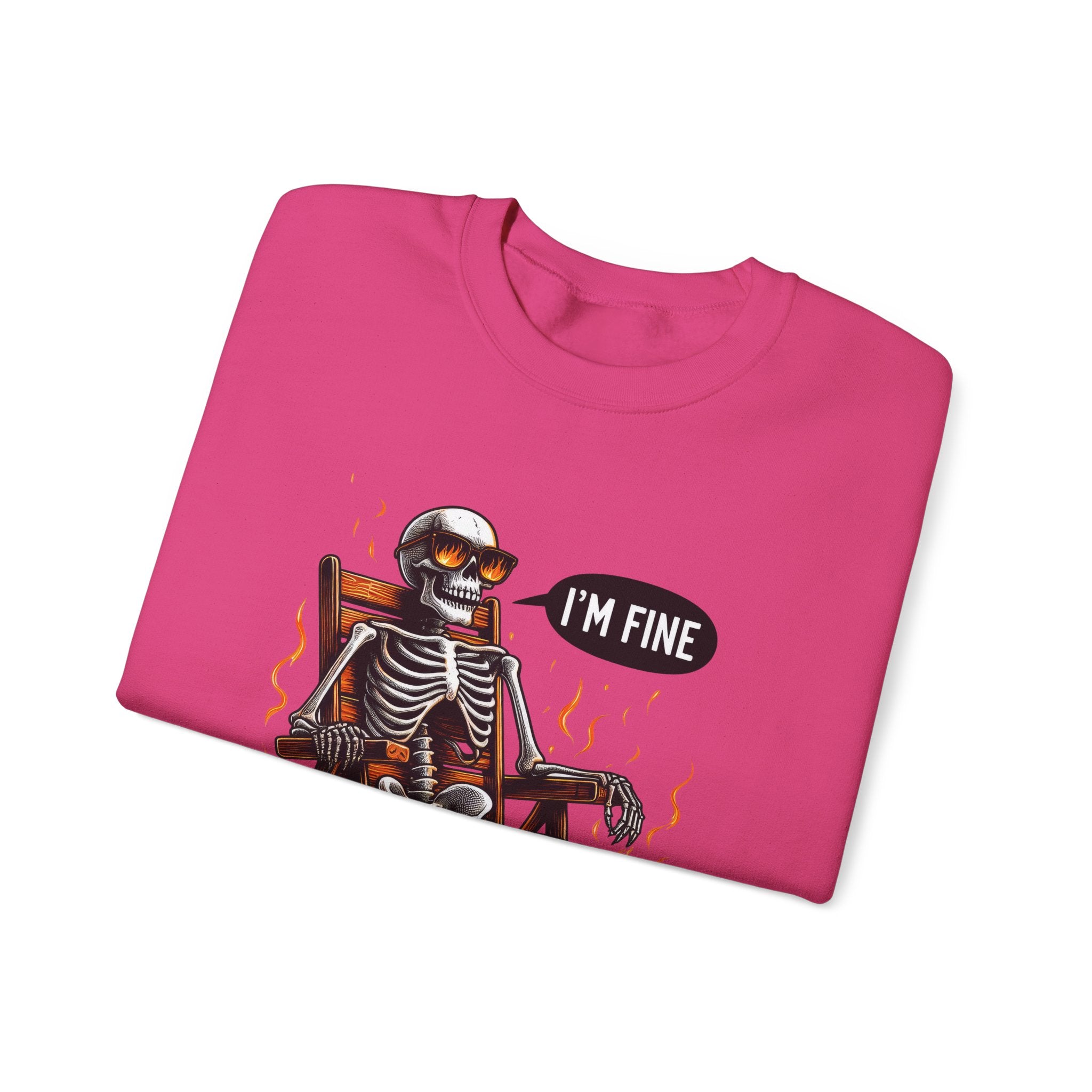 Chill Vibes Skeleton Sweatshirt, Unisex Crewneck, Perfect for Halloween, Casual Wear, Gift for Friends, Cozy Lounge Wear