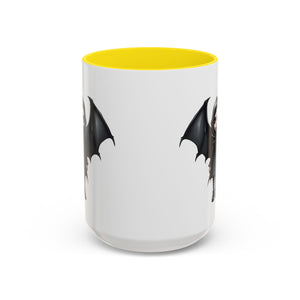 gothic vampire girl with wings horror art Accent Coffee Mug (11, 15oz) vamp14