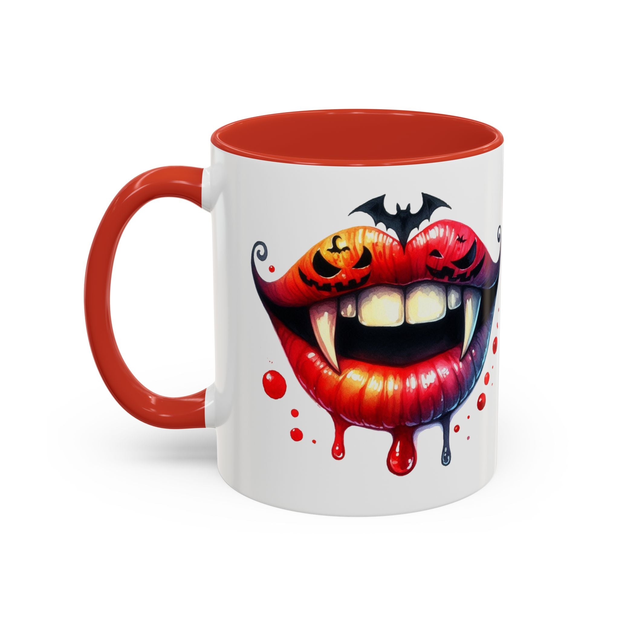 Halloween Vampire Coffee Mug, Spooky Drinkware, Goth Kitchen Decor, Pumpkin Mug, Horror Lover Gift