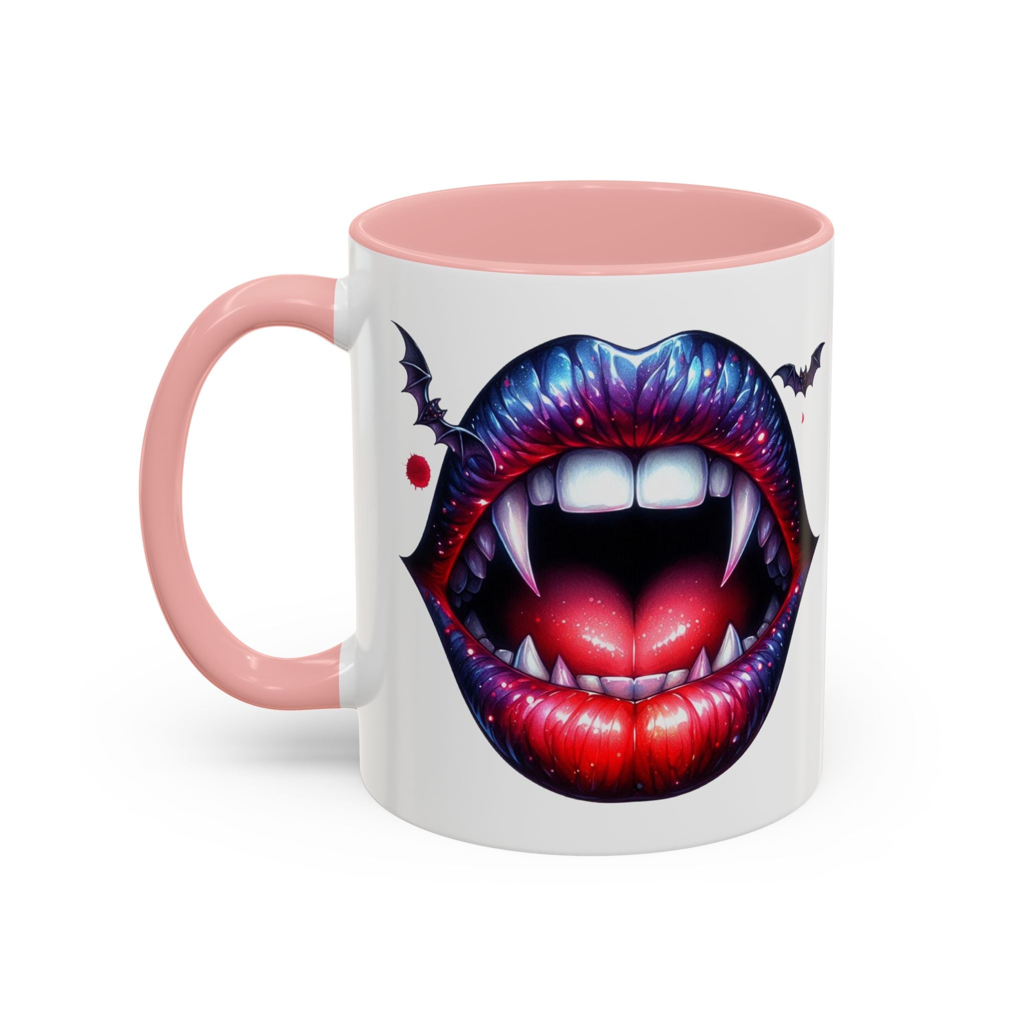 Vampire Lips Coffee Mug, Gothic Drinkware, Halloween Gift, Spooky Kitchen Decor, Vampires, Halloween Party Accessories